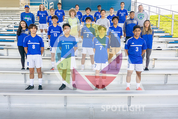 Liberty Soccer Team 21-Varsity smiles