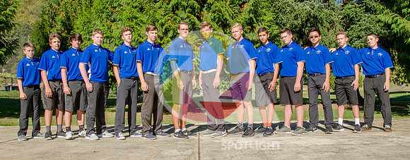 LHS Boys Golf Team Line Arms