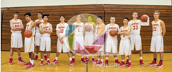 NHS Bball Boys Banner together